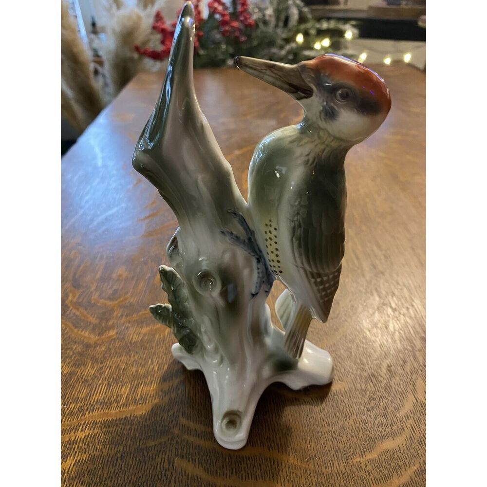 Vintage Gerould Porsellan Bavaria West Germany Porcelain Flicker Woodpecker